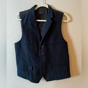 Rag & Bone Denim Vest Waistcoat sz 42